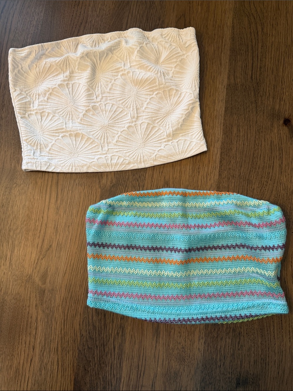 SHEIN 2 Different Textured Women's Tube Tops Small 4